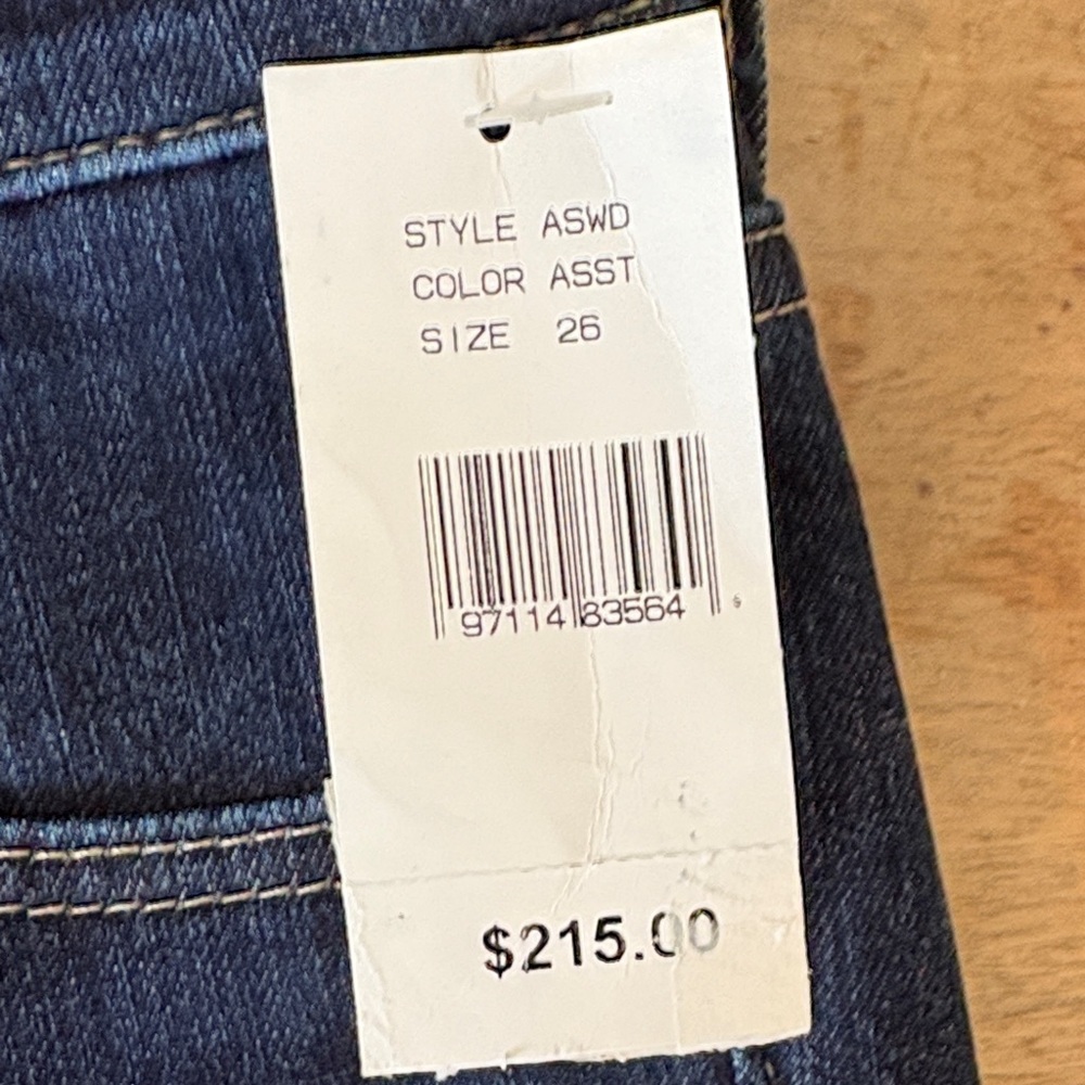 AG Adriano Goldschmied Women's Dark Blue Straight Leg Jeans-Cigarette Leg - Picture 2 of 13